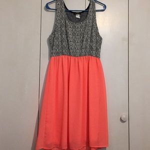 Neon peach dress